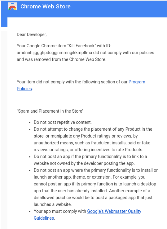 Reason why it was rejected alt text